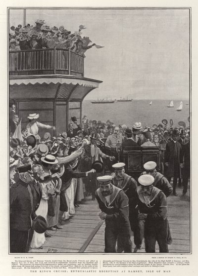 El crucero del rey, recepción entusiasta en Ramsey, Isla de Man de Henry Marriott Paget